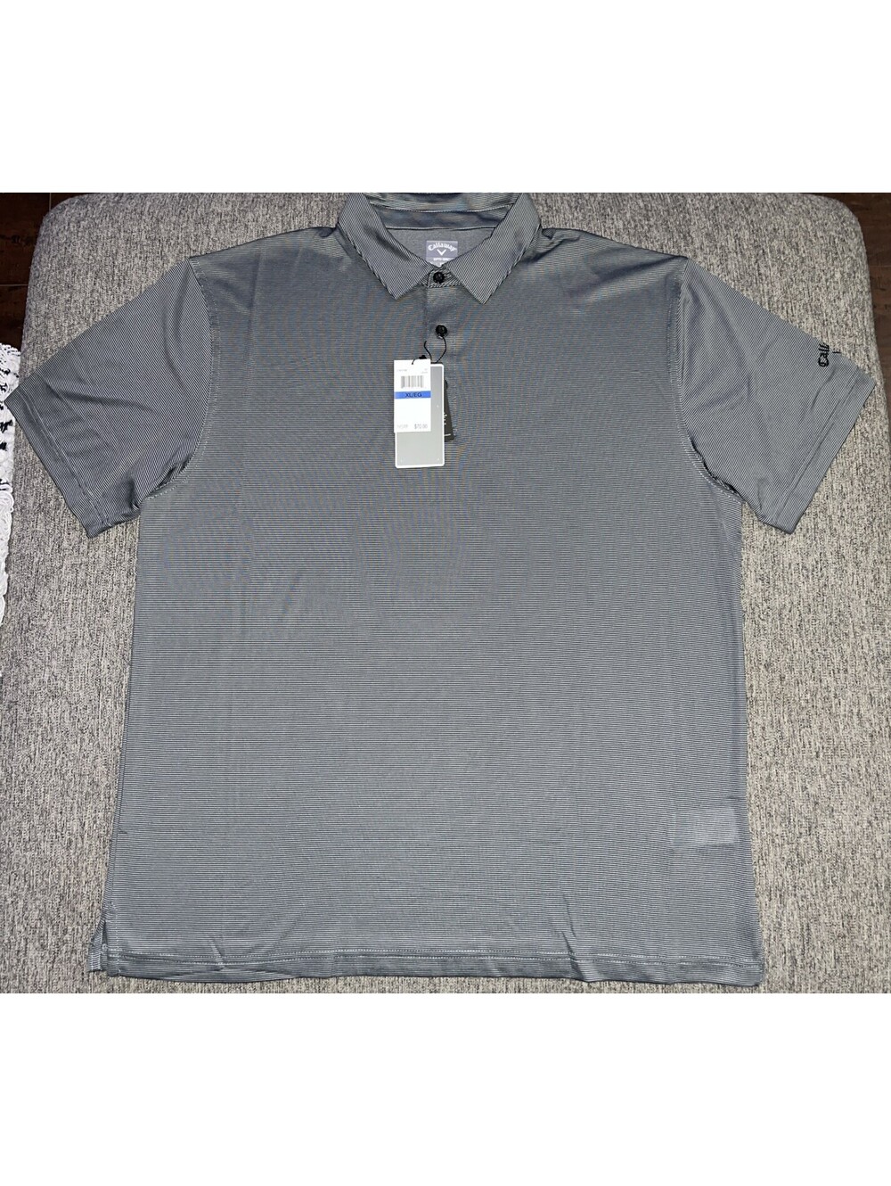 Callaway Men's XL Fine Line Stripe Golf Polo Shirt CGKS7086 New